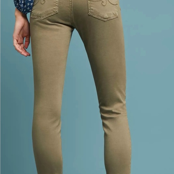 ⚡️AG Abbey Ankle Mid-Rise Super Skinny Ankle Jeans - Olive Green - Picture 2 of 9